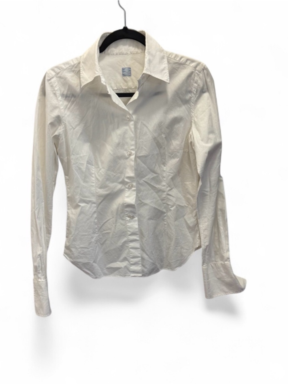 Luxury Luigi Borrelli Napoli Tailored White Button Down Blouse